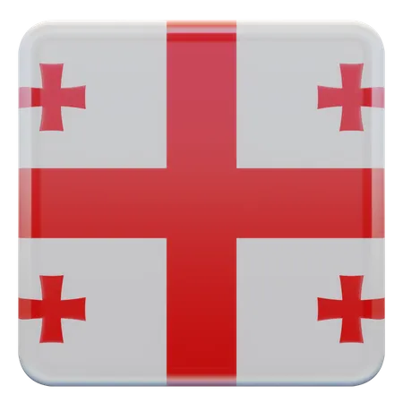 Georgia Square Flag 3D Icon
