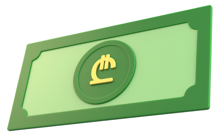Georgian Lari Money  3D Icon