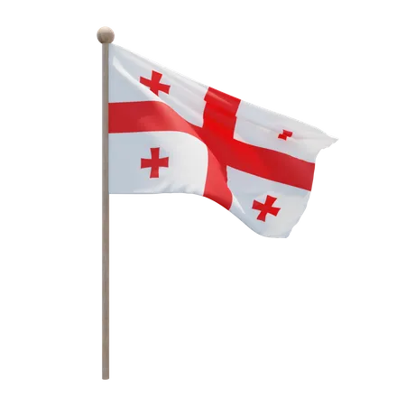 Mât de drapeau de Géorgie  3D Flag