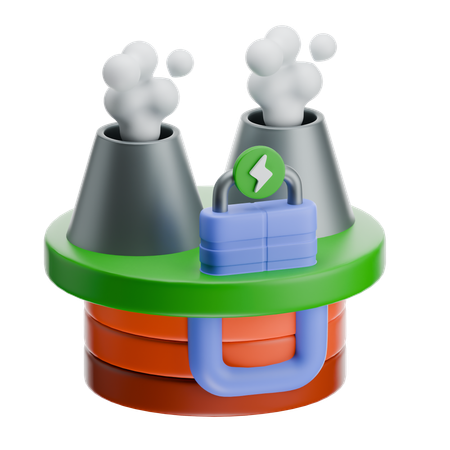 Geotermal energy  3D Icon