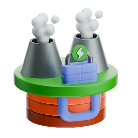 Geotermal energy  3D Icon