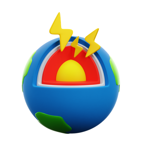 Geothermal Energy  3D Icon