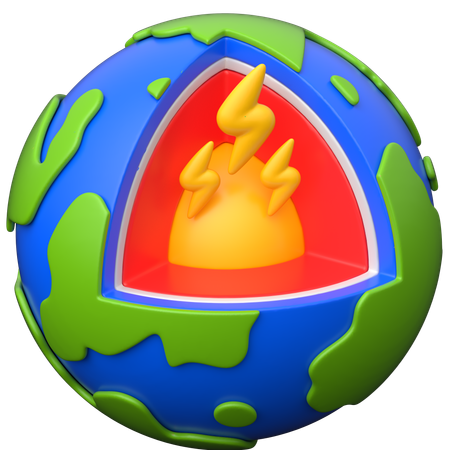 Geothermal Energy  3D Icon