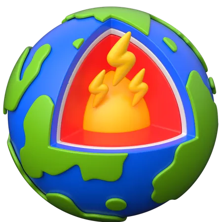 Geothermal Energy  3D Icon