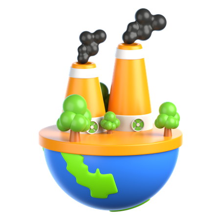 Geothermal Energy  3D Icon