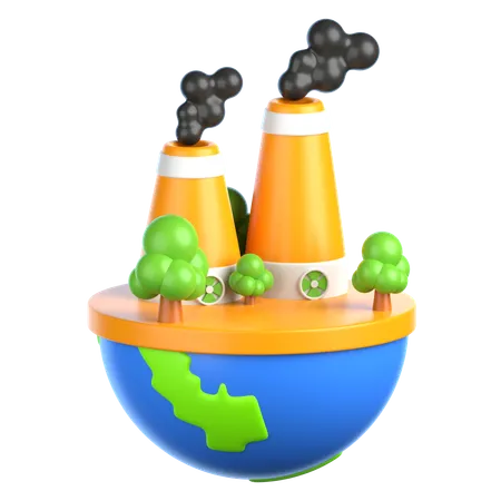 Geothermal Energy  3D Icon