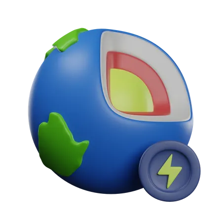 Geothermal Energy  3D Icon