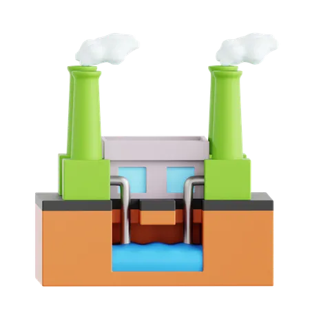 Geothermal Energy  3D Icon