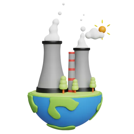 Geothermal energy  3D Illustration