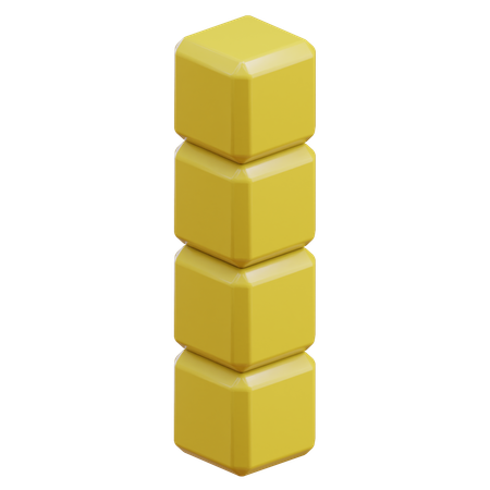 Gerades-langes Tetris  3D Icon