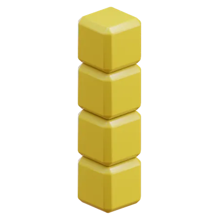 Gerades-langes Tetris  3D Icon