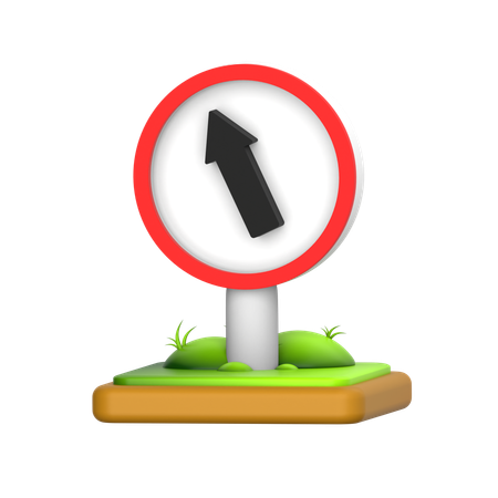 Geradeaus gehen Zeichen  3D Icon