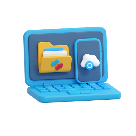 Geräteübergreifende Übertragung  3D Icon
