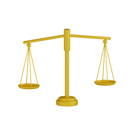 Gerechtigkeit Symbol Gleichgewicht 3D Icon