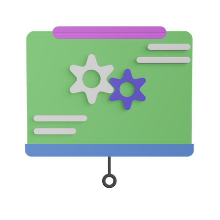 Gerenciamento de apresentações  3D Icon