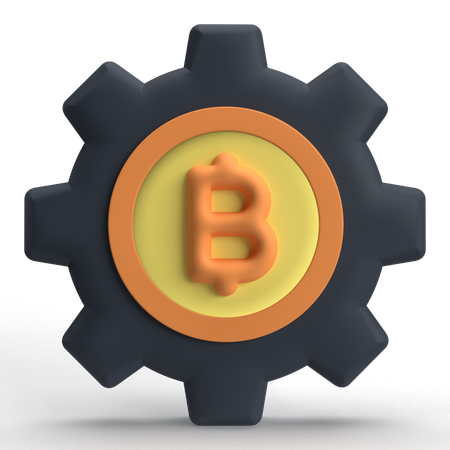 Gerenciamento de bitcoins  3D Icon