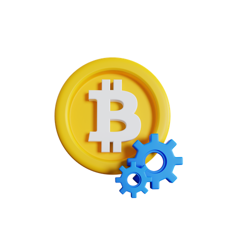 Gerenciamento de bitcoins  3D Icon