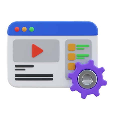 Gerenciamento de conteúdo  3D Icon