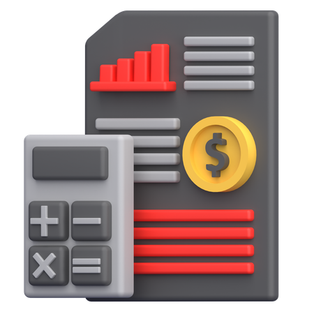 Gerenciamento de dados financeiros  3D Icon