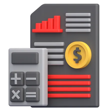 Gerenciamento de dados financeiros  3D Icon