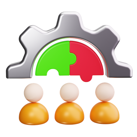 Gerenciamento de equipe  3D Icon