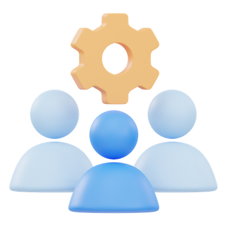 Gerenciamento de equipe  3D Icon