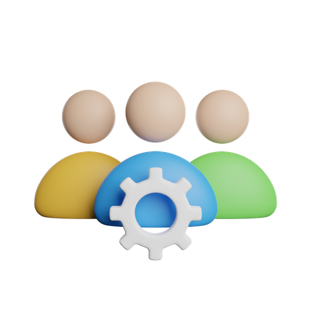 Gerenciamento de equipe  3D Icon