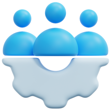 Gerenciamento de equipe  3D Icon