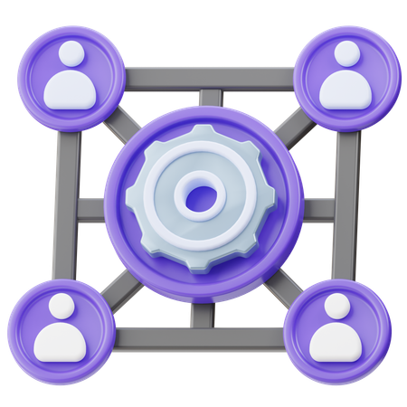 Gerenciamento de equipe  3D Icon