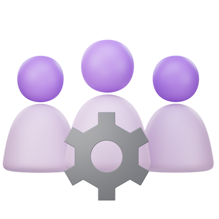 Gerenciamento de equipe  3D Icon