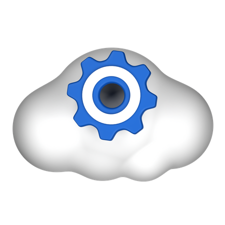 Gerenciamento de nuvem  3D Icon