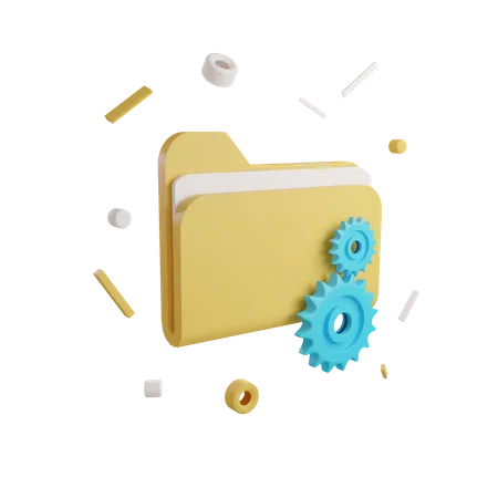 Gerenciamento de pastas  3D Illustration