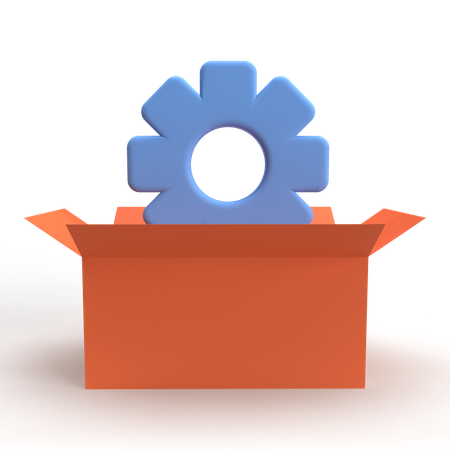 Gestão de produtos  3D Icon