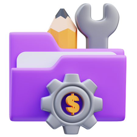 Gerenciamento de projetos de custos  3D Icon