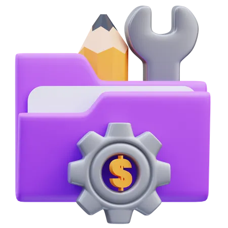 Gerenciamento de projetos de custos  3D Icon