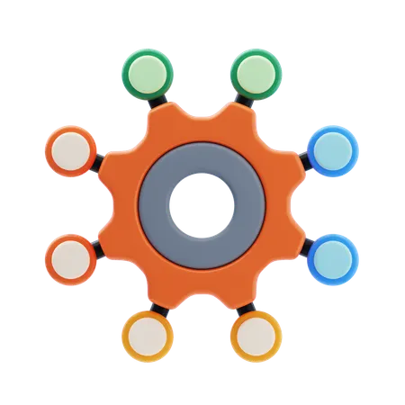 Gerenciamento de rede  3D Icon