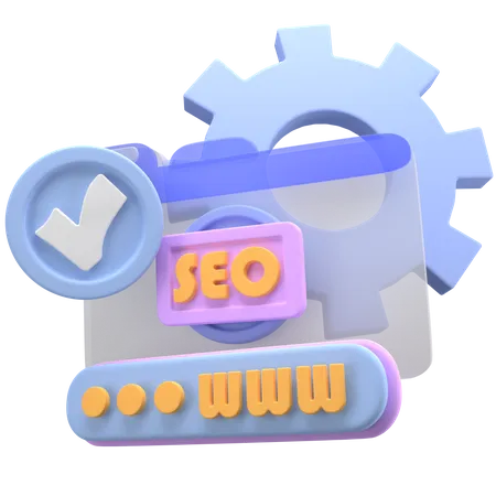 Gerenciamento de SEO  3D Icon