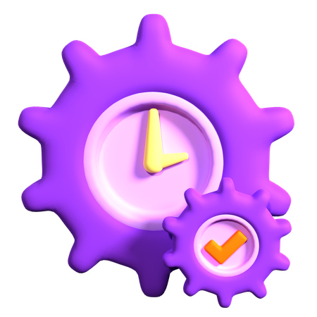 Gerenciamento de tempo  3D Icon