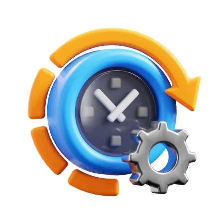 Gerenciamento de tempo  3D Icon