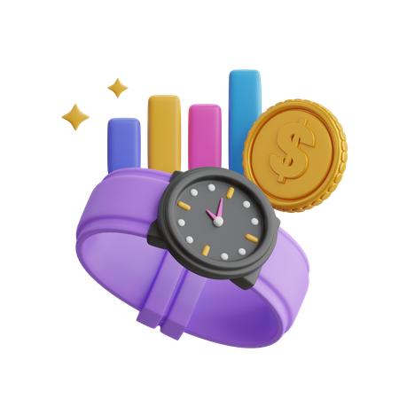 Gerenciamento de tempo  3D Icon