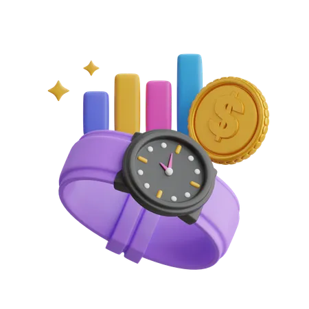 Gerenciamento de tempo  3D Icon