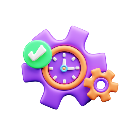 Gerenciamento de tempo  3D Icon