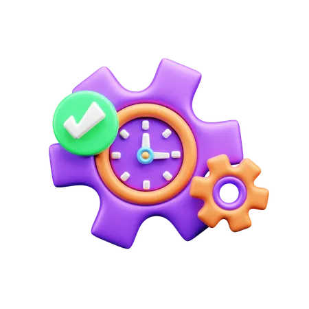 Gerenciamento de tempo  3D Icon