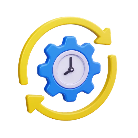 Gerenciamento de tempo  3D Icon