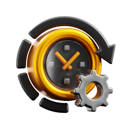 Gerenciamento de tempo  3D Icon