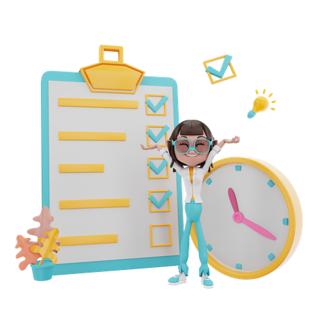 Gerenciamento de tempo  3D Icon
