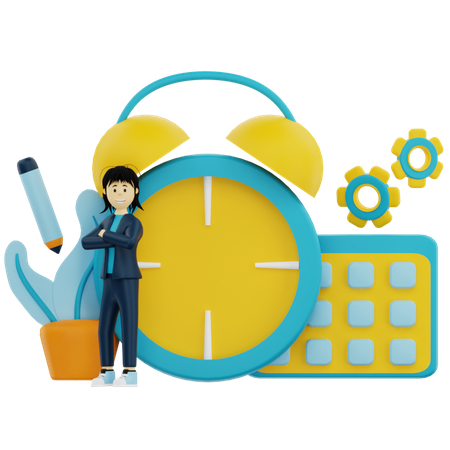 Gerenciamento de tempo  3D Icon