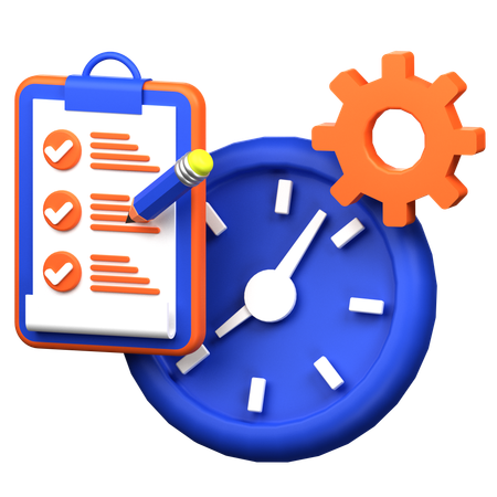 Gerenciamento de tempo  3D Icon