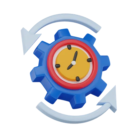 Gerenciamento de tempo  3D Icon