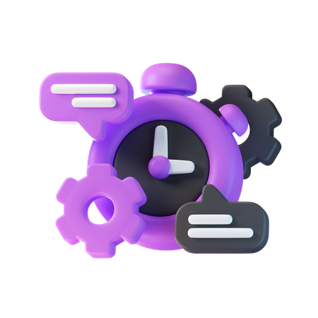 Gerenciamento de tempo  3D Icon